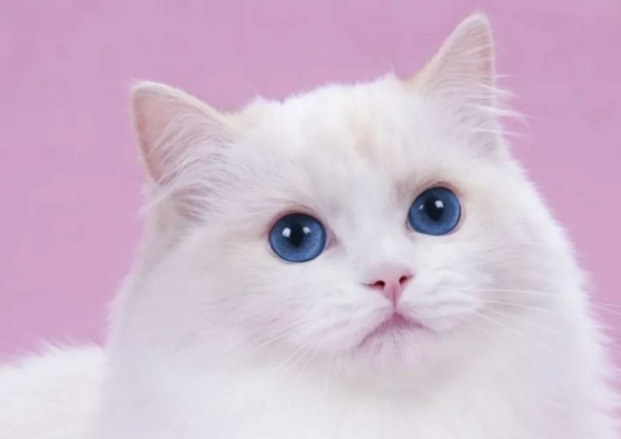 Blossom Very Holly Berry, seal tortie bicolor Ragdoll female, head study